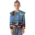 Artwork Outdoors Night Trees Setting Scene Forest Woods Light Moonlight Nature Kids  Peter Pan Collar Blouse View1