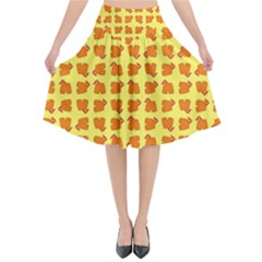 Pattern Shorts Watermelon Design Flared Midi Skirt by Maspions
