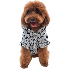 Seamless Pattern With Black White Doodle Dogs Dog Coat by Grandong