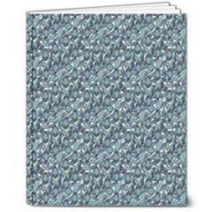 Blue Paisley 8  X 10  Softcover Notebook by DinkovaArt