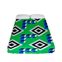 Beauitiful Geometry Fitted Sheet (full/ Double Size) by Sparkle