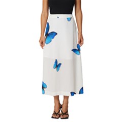 Butterfly-blue-phengaris Classic Midi Chiffon Skirt by saad11