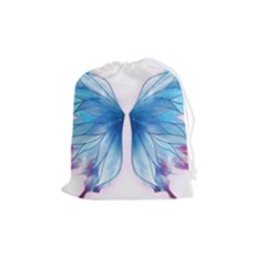 Butterfly-drawing-art-fairytale  Drawstring Pouch (medium) by saad11