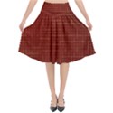 Grid Background Pattern Wallpaper Flared Midi Skirt View1