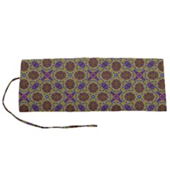 Art Illustrations Background Pattern Mandala Seamless Roll Up Canvas Pencil Holder (s) by Maspions