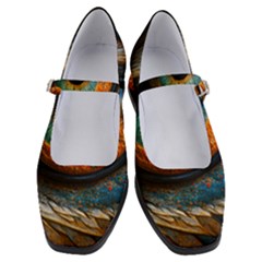 Eye Bird Feathers Vibrant Women s Mary Jane Shoes by Hannah976