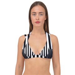 Stripes Geometric Pattern Digital Art Art Abstract Abstract Art Double Strap Halter Bikini Top by Proyonanggan