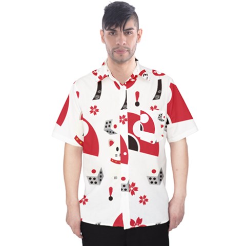 Assorted Illustration Lot Japan Fundal Japanese Men s Hawaii Shirt by Maspions
