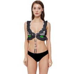 Gym Mode Low Cut Ruffle Edge Bikini Top by Store67
