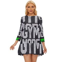 Gym Mode Long Sleeve Babydoll Dress by Store67