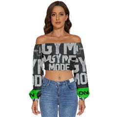 Gym Mode Long Sleeve Crinkled Weave Crop Top by Store67
