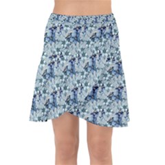 Blue Roses Wrap Front Skirt by DinkovaArt