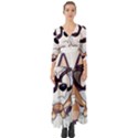 bluey rainbow Button Up Boho Maxi Dress View1
