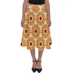 Pattern Shape Design Art Drawing Perfect Length Midi Skirt by Maspions
