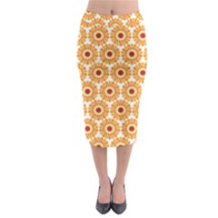 Pattern Shape Design Art Drawing Midi Pencil Skirt by Maspions