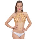Pattern Shape Design Art Drawing Cross Front Halter Bikini Top View1