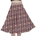 Mandala Flower 1 Mandala Flower  A-Line Full Circle Midi Skirt With Pocket View1