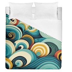 Wave Waves Ocean Sea Abstract Whimsical Duvet Cover (queen Size) by Maspions