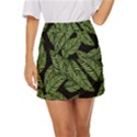 Background Pattern Leaves Texture Mini Front Wrap Skirt View1