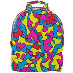 Colorful-graffiti-pattern-blue-background Mini Full Print Backpack by designsbymallika