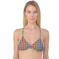 Abstract Pattern Reversible Tri Bikini Top by designsbymallika