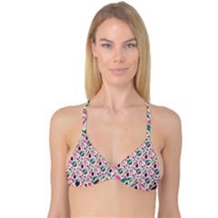 Multi Colour Pattern Reversible Tri Bikini Top by designsbymallika