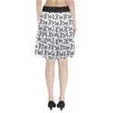 Erotic Pants Motif Black And White Graphic Pattern Black Backgrond Pleated Skirt View2