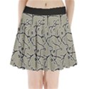 Sketchy abstract artistic print design Pleated Mini Skirt View1