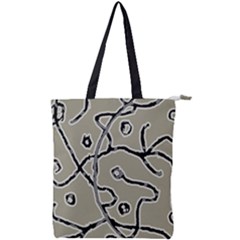 Sketchy Abstract Artistic Print Design Double Zip Up Tote Bag by dflcprintsclothing