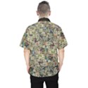 Sticker Collage Motif Pattern Black Backgrond Men s Hawaii Shirt View2