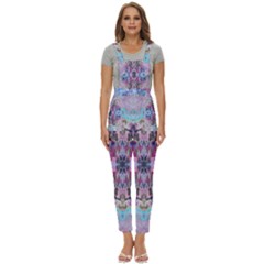 Abstract Kaleidoscope Women s Pinafore Overalls Jumpsuit by kaleidomarblingart