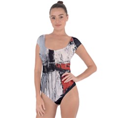 Abstract  Short Sleeve Leotard  by Sobalvarro