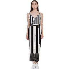Stripes Geometric Pattern Digital Art Art Abstract Abstract Art V-neck Camisole Jumpsuit by Proyonanggan