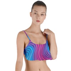 Spiral Swirl Pattern Light Circle Layered Top Bikini Top  by Ndabl3x
