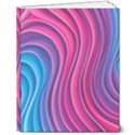 Spiral Swirl Pattern Light Circle 8  x 10  Hardcover Notebook View1