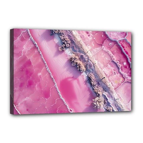 Texture Pink Pattern Paper Grunge Canvas 18  X 12  (stretched) by Ndabl3x