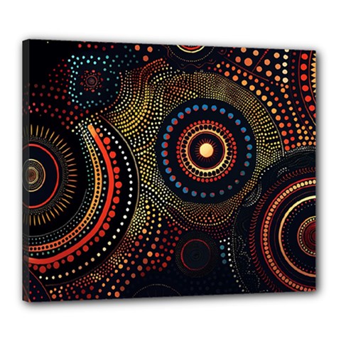 Abstract Geometric Pattern Canvas 24  X 20  (stretched) by Ndabl3x
