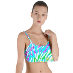 Animal Print Bright Abstract Layered Top Bikini Top  by Ndabl3x