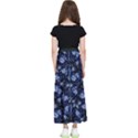 Stylized Floral Intricate Pattern Design Black Backgrond Kids  Flared Maxi Skirt View2