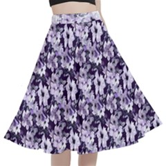 Purple Roses 1 Purple Roses A-line Full Circle Midi Skirt With Pocket by DinkovaArt