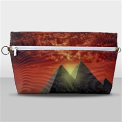 Pyramids Egypt Monument Landmark Sunrise Sunset Egyptian Handbag Organizer by Proyonanggan