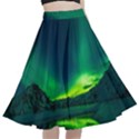 Iceland Aurora Borealis A-Line Full Circle Midi Skirt With Pocket View1