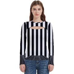Stripes Geometric Pattern Digital Art Art Abstract Abstract Art Women s Cut Out Long Sleeve T-shirt by Proyonanggan