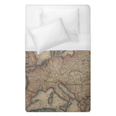 Old Vintage Classic Map Of Europe Duvet Cover (single Size) by Paksenen