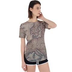 Old Vintage Classic Map Of Europe Perpetual Short Sleeve T-shirt by Paksenen
