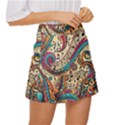 Paisley Print Musical Notes Mini Front Wrap Skirt View3