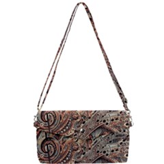 Paisley Print Musical Notes5 Removable Strap Clutch Bag by RiverRootz