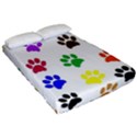 Pawprints Paw Prints Paw Animal Fitted Sheet (Queen Size) View2
