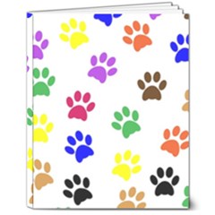 Pawprints Paw Prints Paw Animal 8  X 10  Hardcover Notebook by Apen