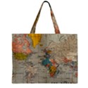 Vintage World Map Zipper Mini Tote Bag View2